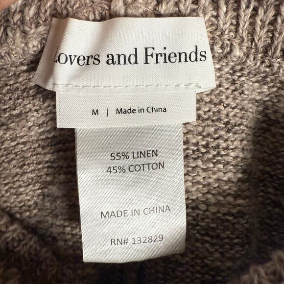 Lovers & Friends Rosalie Brown Linen Crop Polo Sweater Shorts Set Small - Picture 13 of 13